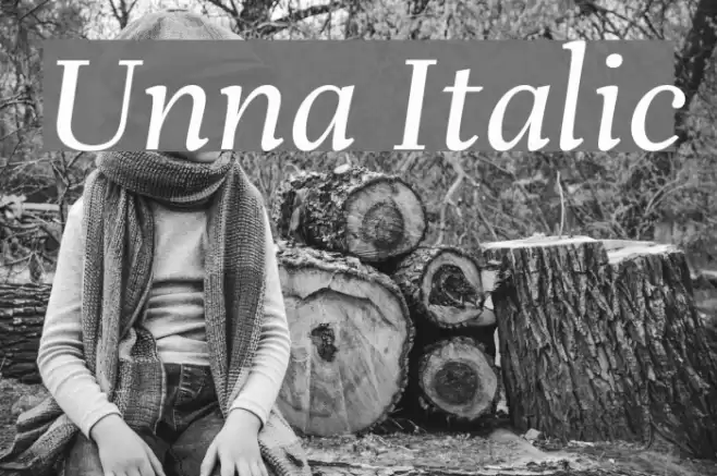 Unna Italic Font examples