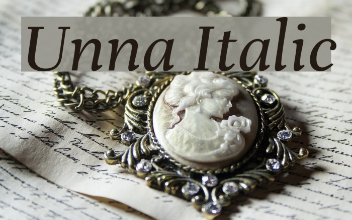 Unna Italic Example 3