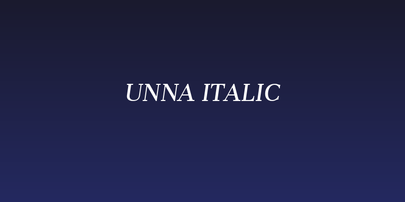 Unna Italic Social Header