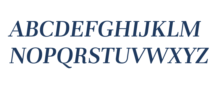 Unna Medium Italic Uppercase