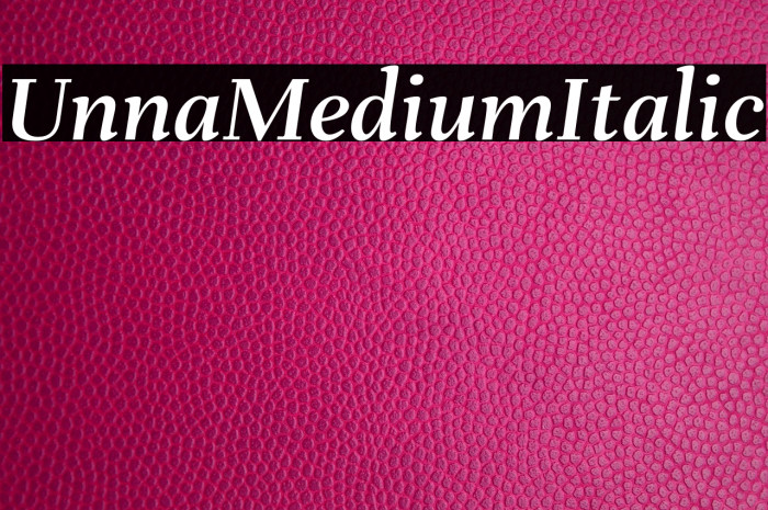 Unna Medium Italic Example 1