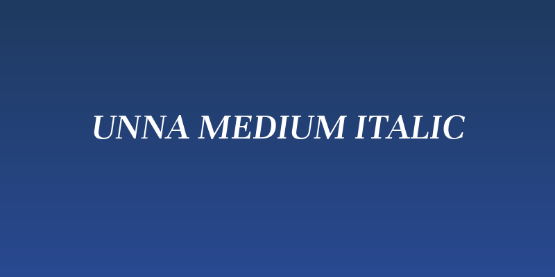 Unna Medium Italic Social Header