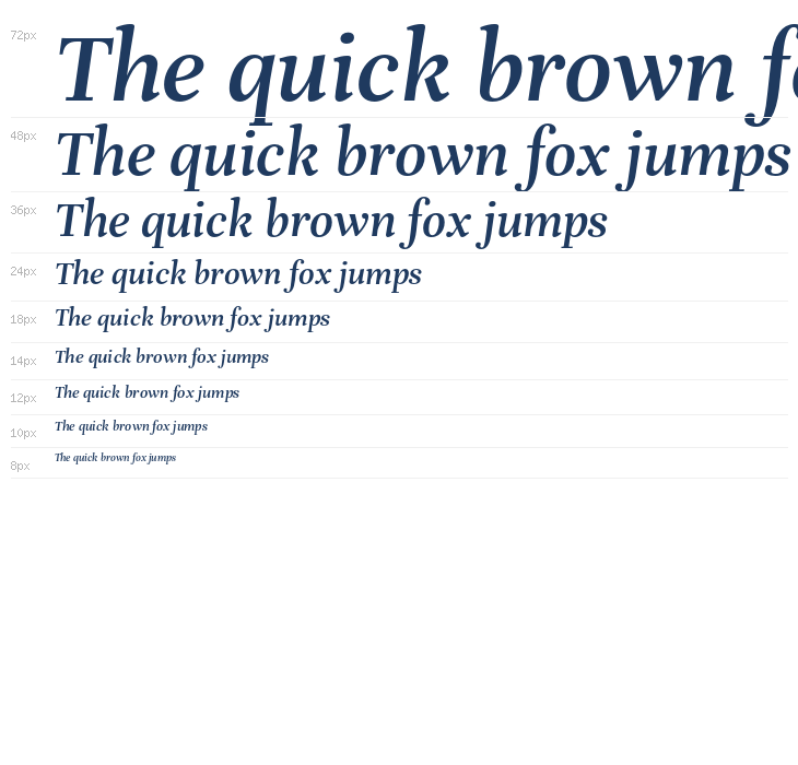 Unna Medium Italic Waterfall