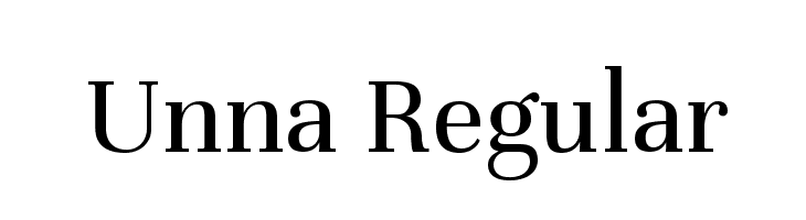 Unna Regular Font
