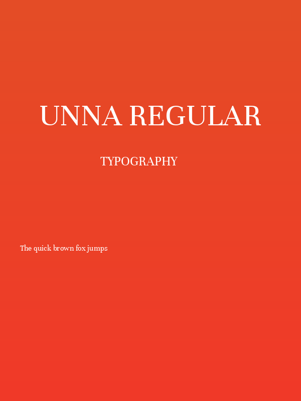 Unna Regular Poster