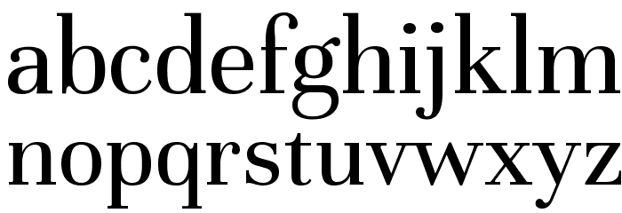 Unna Regular Font LOWERCASE