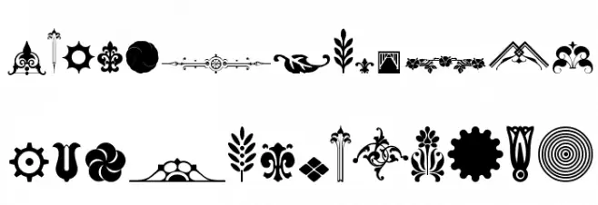 Unnamed Ornaments Series One Caratteri MAIUSCOLE