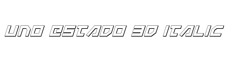 Uno Estado 3D Italic  Frei Schriftart Herunterladen