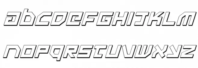 Uno Estado 3D Italic Schriftart Groß