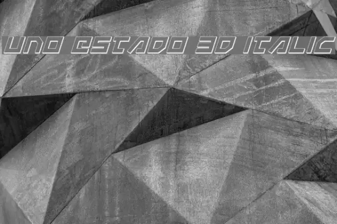 Uno Estado 3D Italic フォント examples