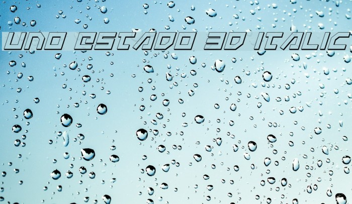 Uno Estado 3D Italic フォント examples