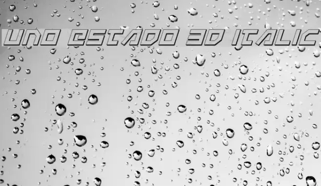 Uno Estado 3D Italic フォント examples