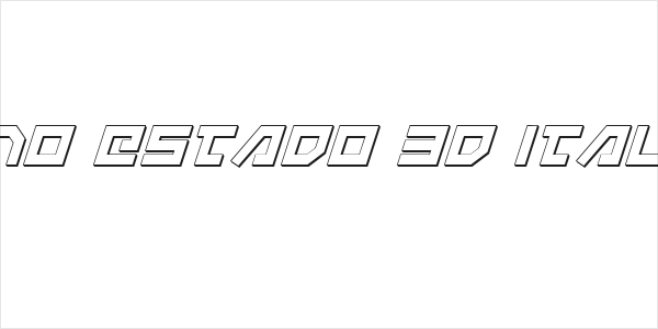 Uno Estado 3D Italic Logo