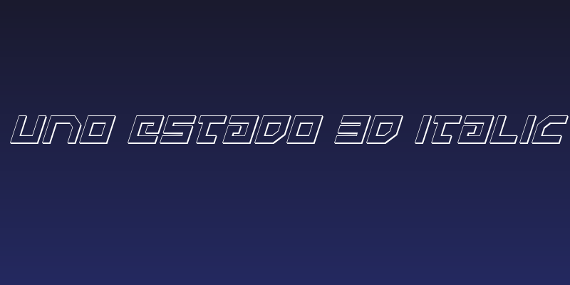 Uno Estado 3D Italic Social Header