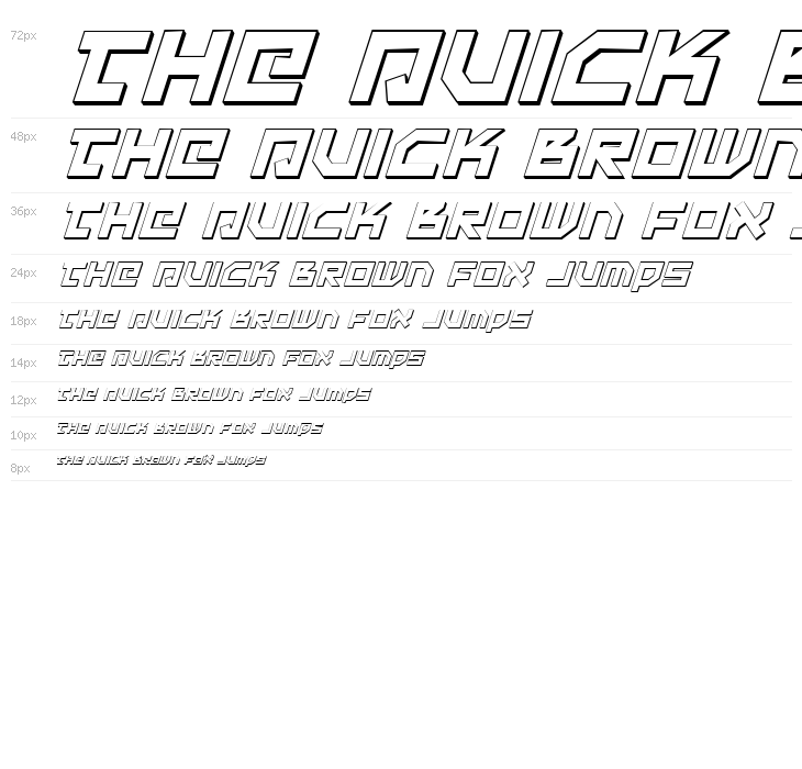 Uno Estado 3D Italic Waterfall