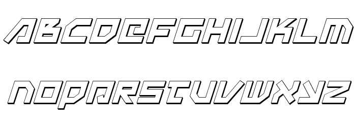 Uno Estado 3D Italic フォント 小文字