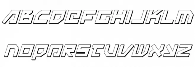 Uno Estado 3D Italic フォント 小文字