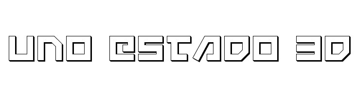 Uno Estado 3D Font