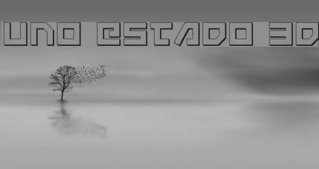 Uno Estado 3D Шрифта examples