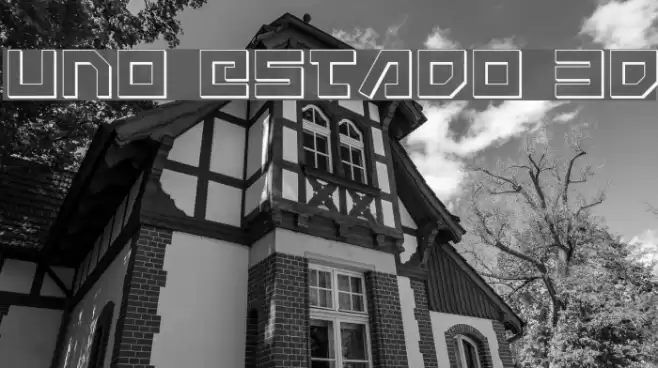 Uno Estado 3D Шрифта examples