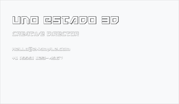 Uno Estado 3D Business Card