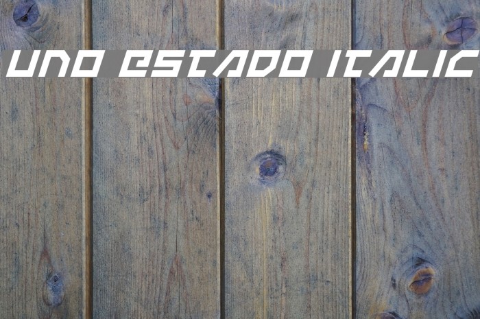 Uno Estado Italic Font examples