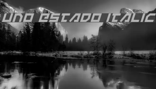 Uno Estado Italic Font examples