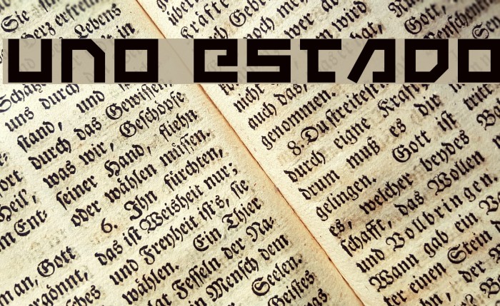 Uno Estado Font examples