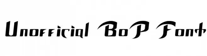 Unofficial BoP Font  Fuentes Gratis Descargar