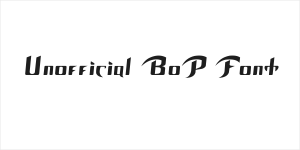 Unofficial BoP Font Logo