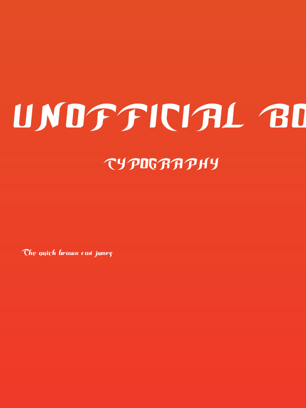 Unofficial BoP Font Poster