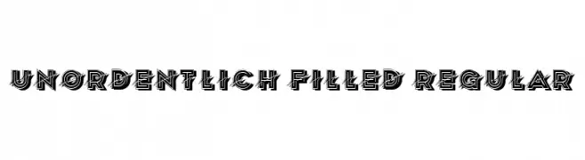 Unordentlich Filled Regular  Frei Schriftart Herunterladen