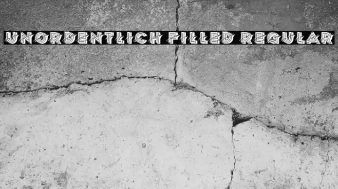 Unordentlich Filled Regular Font examples