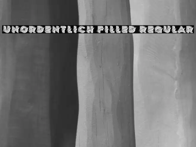 Unordentlich Filled Regular Font examples