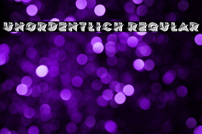 Unordentlich Regular Example 1