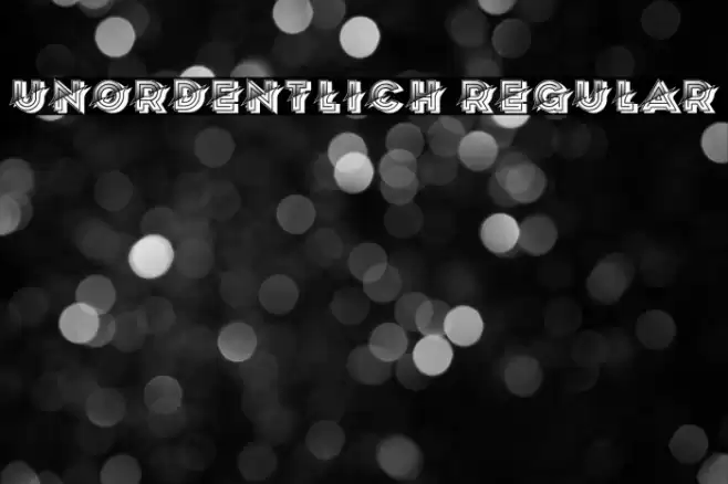 Unordentlich Regular Font examples