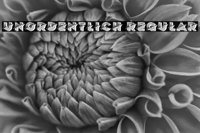Unordentlich Regular Font examples