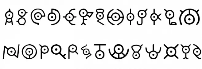 Unown Font UPPERCASE