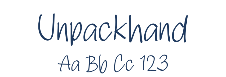 Unpackhand Font Preview