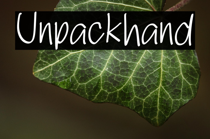 Unpackhand Example 2