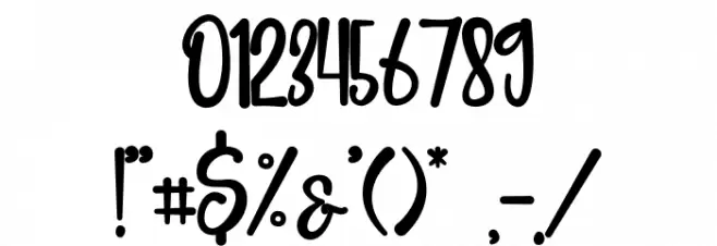 Unpossed Font OTHER CHARS