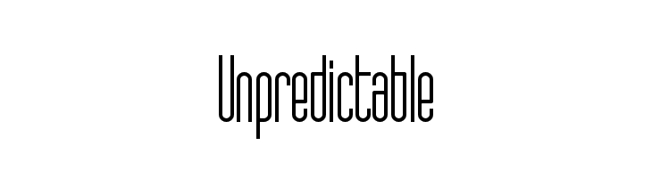 Unpredictable  フリーフォントのダウンロード