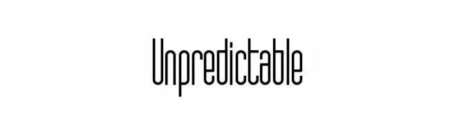 Unpredictable  नि: शुल्क फ़ॉन्ट्स डाउनलोड