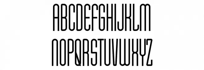Unpredictable Font UPPERCASE