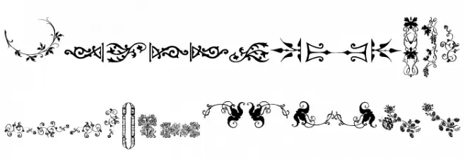 Unpublished Ornaments Two Polices MAJUSCULES