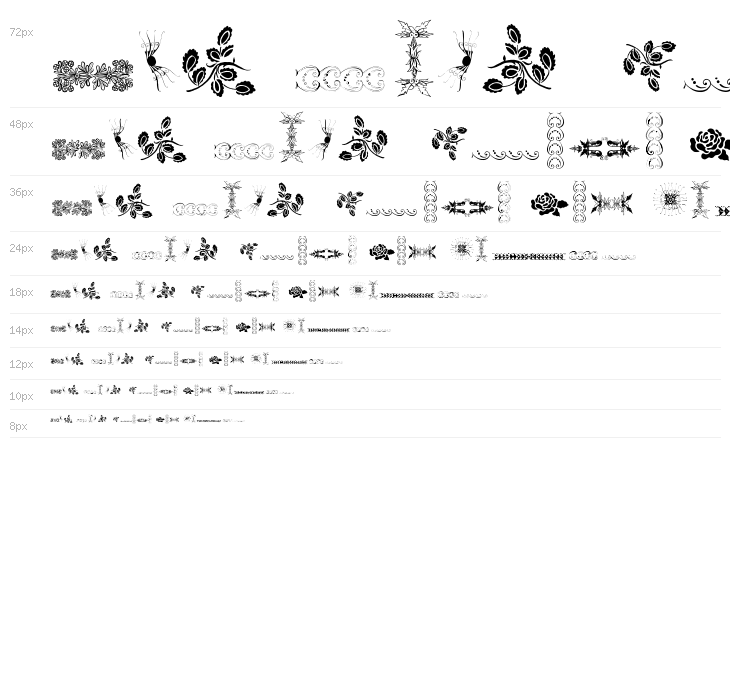 Unpublished Ornaments Two Waterfall