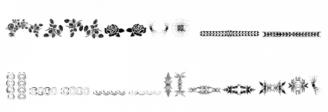 Unpublished Ornaments Two फ़ॉन्ट लोअरकेस