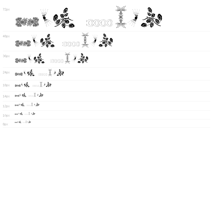 Unpublished Ornaments Two Waterfall