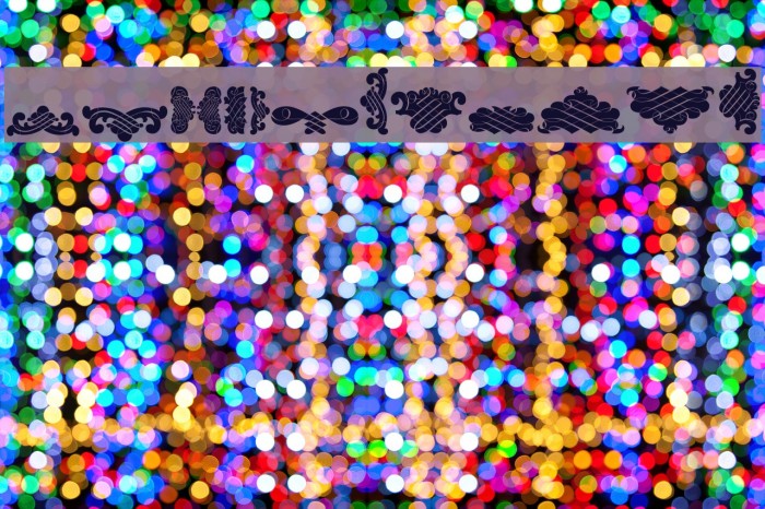 Unpublished Ornaments Schriftart examples