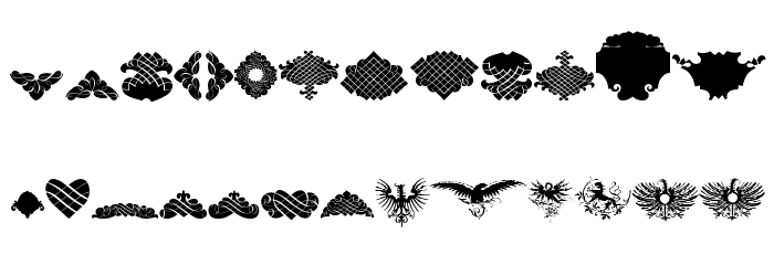 Unpublished Ornaments Schriftart Kleinbuchstaben